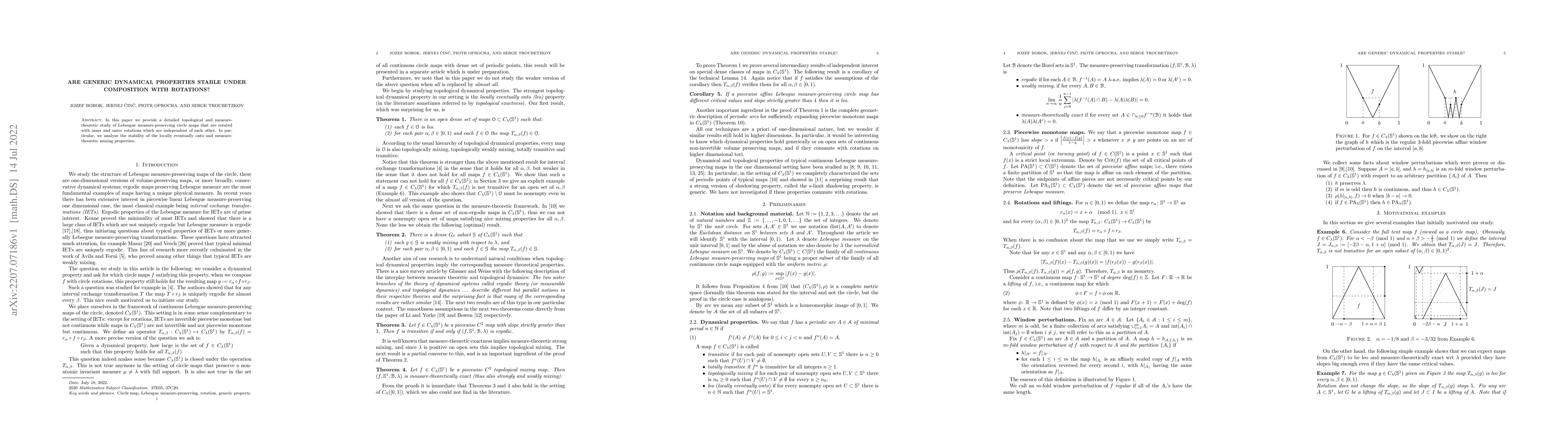 Thumbnail for Are generic dynamical properties stable under composition with
  rotations?