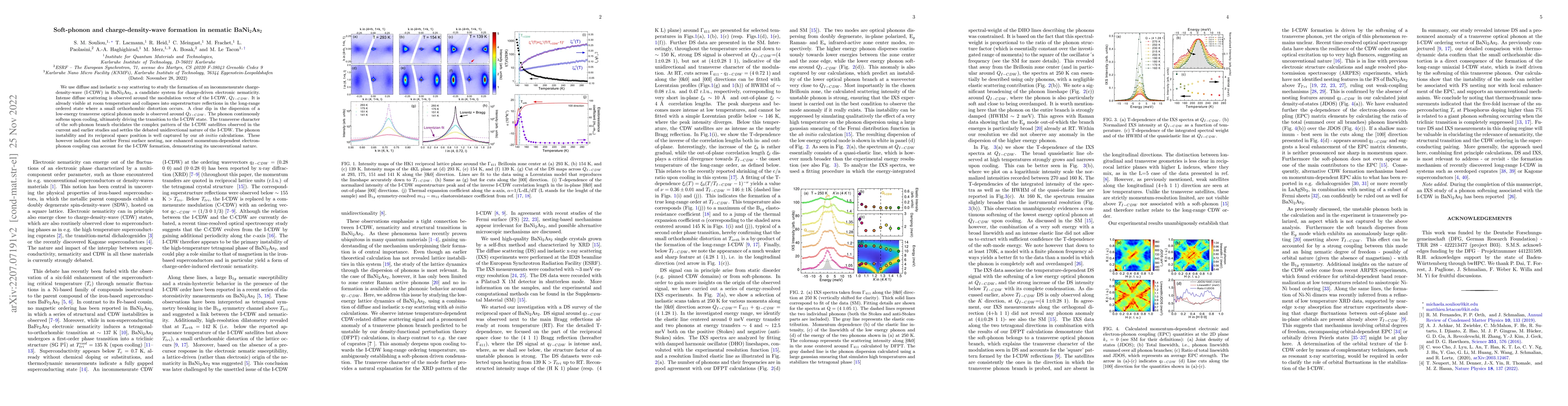 Thumbnail for Soft-phonon and charge-density-wave formation in nematic BaNi$_2$As$_2$