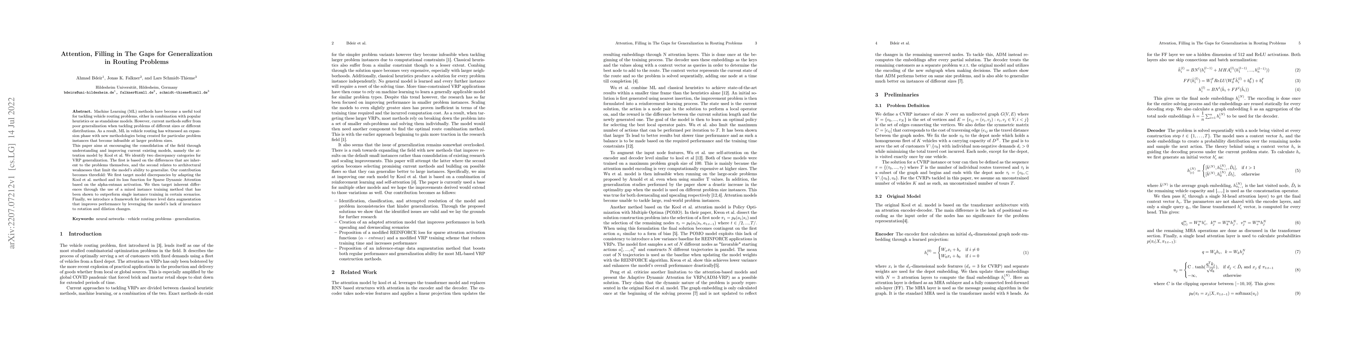 Thumbnail for Attention, Filling in The Gaps for Generalization in Routing Problems