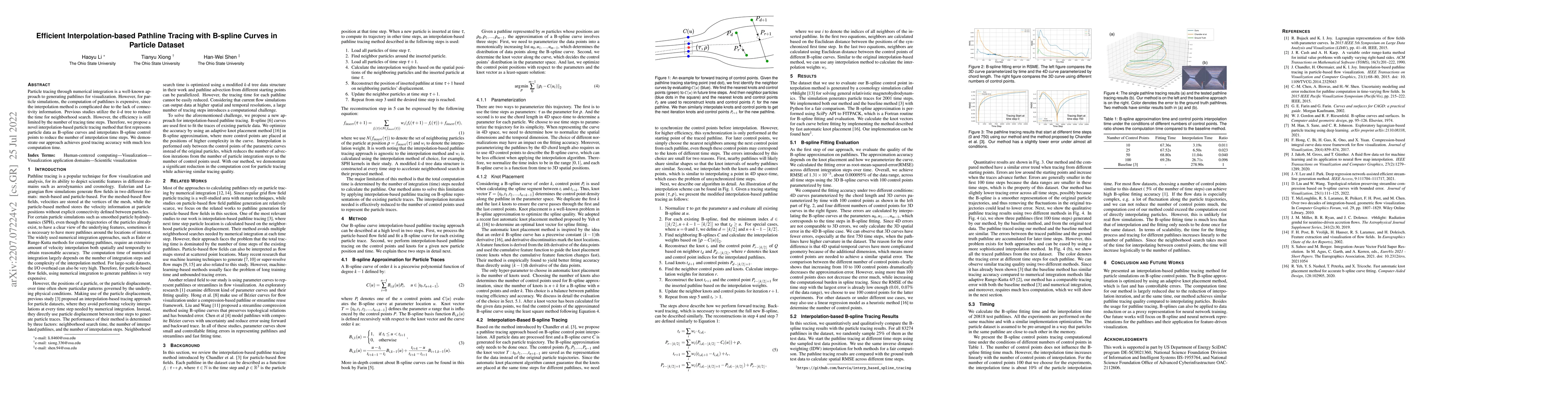 Thumbnail for Efficient Interpolation-based Pathline Tracing with B-spline Curves in
  Particle Dataset