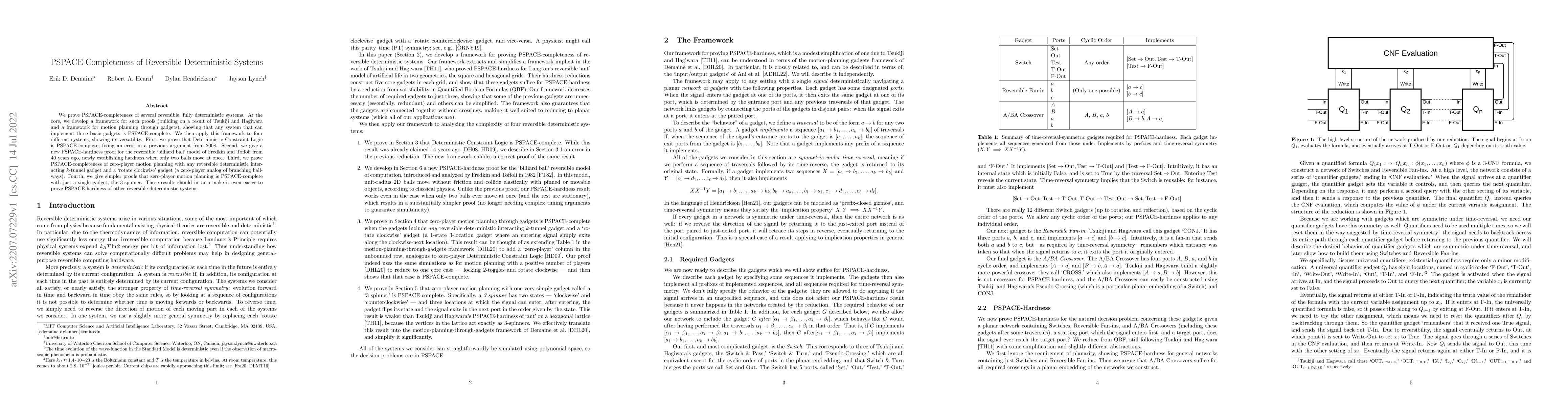 Thumbnail for PSPACE-Completeness of Reversible Deterministic Systems