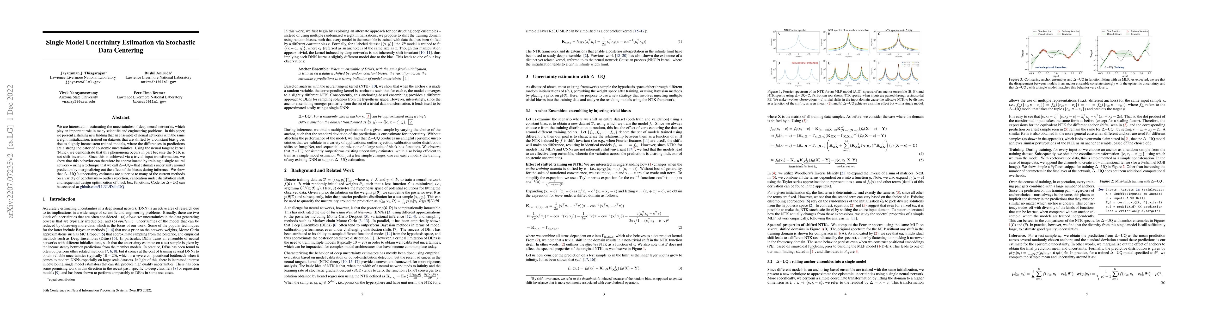Thumbnail for Single Model Uncertainty Estimation via Stochastic Data Centering