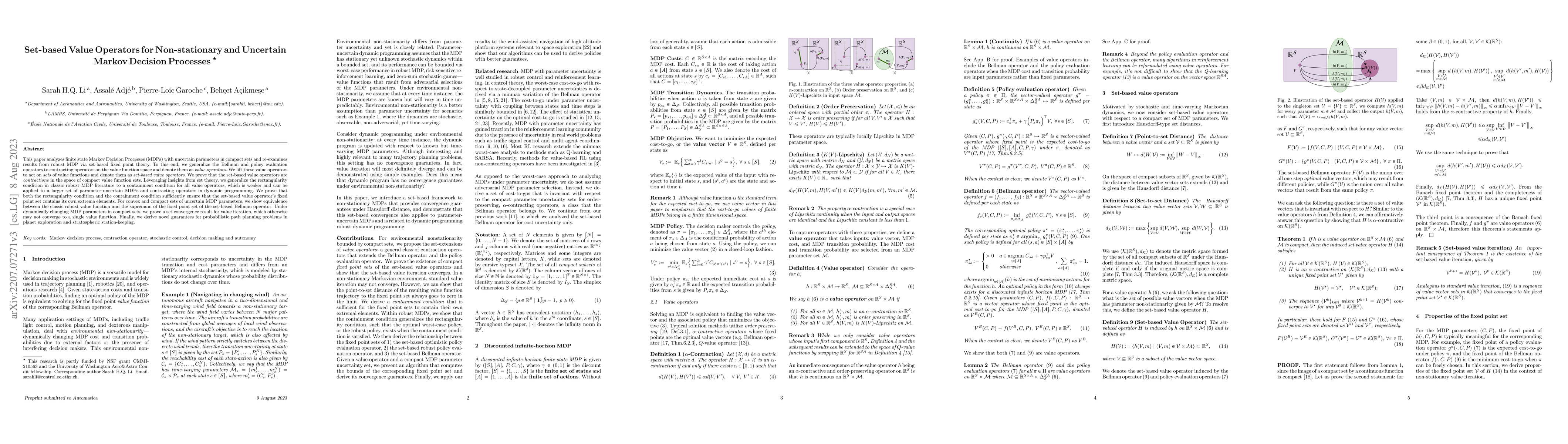 Thumbnail for Set-based value operators for non-stationary Markovian environments