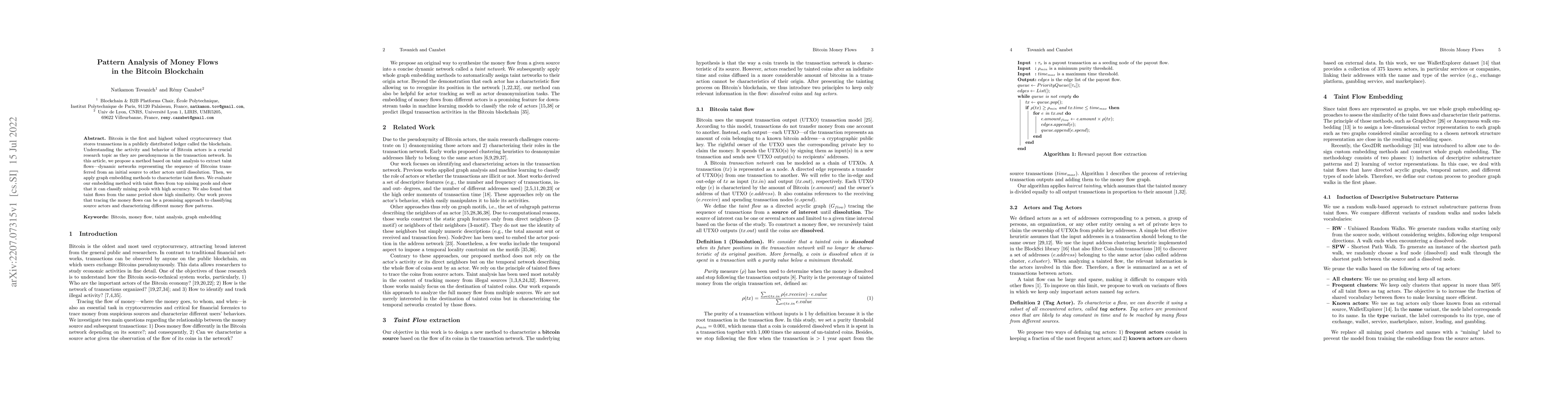 Thumbnail for Pattern Analysis of Money Flow in the Bitcoin Blockchain