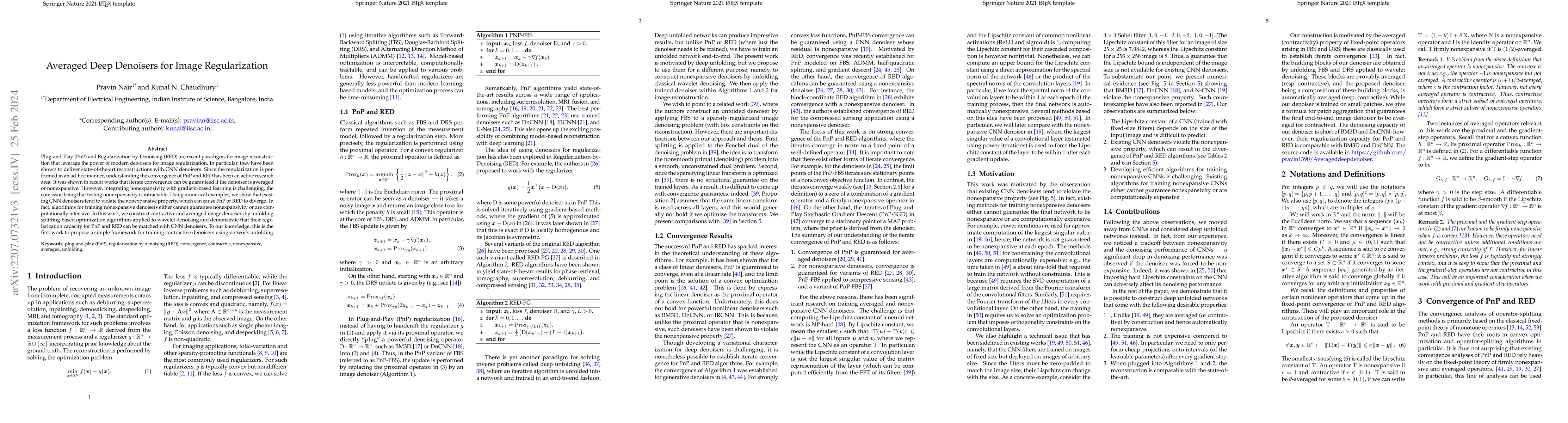 Thumbnail for Averaged Deep Denoisers for Image Regularization