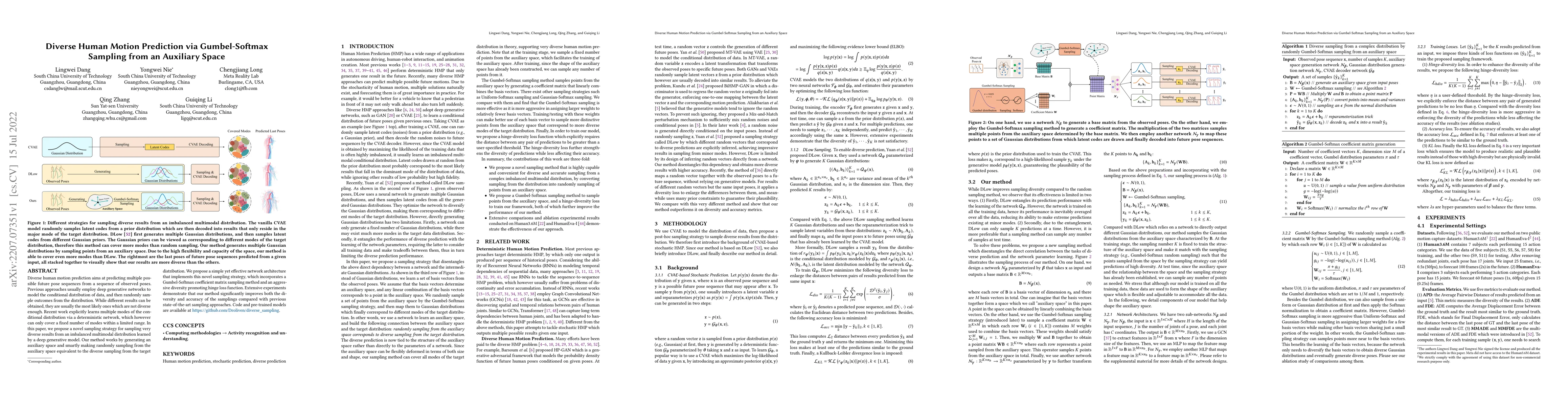 Thumbnail for Diverse Human Motion Prediction via Gumbel-Softmax Sampling from an
  Auxiliary Space
