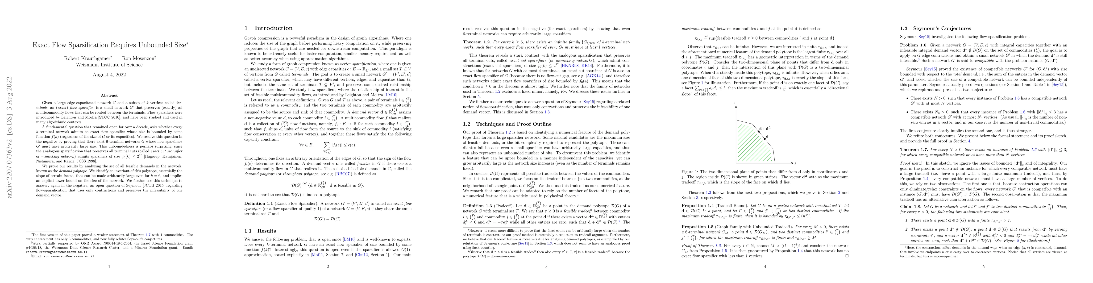 Thumbnail for Exact Flow Sparsification Requires Unbounded Size
