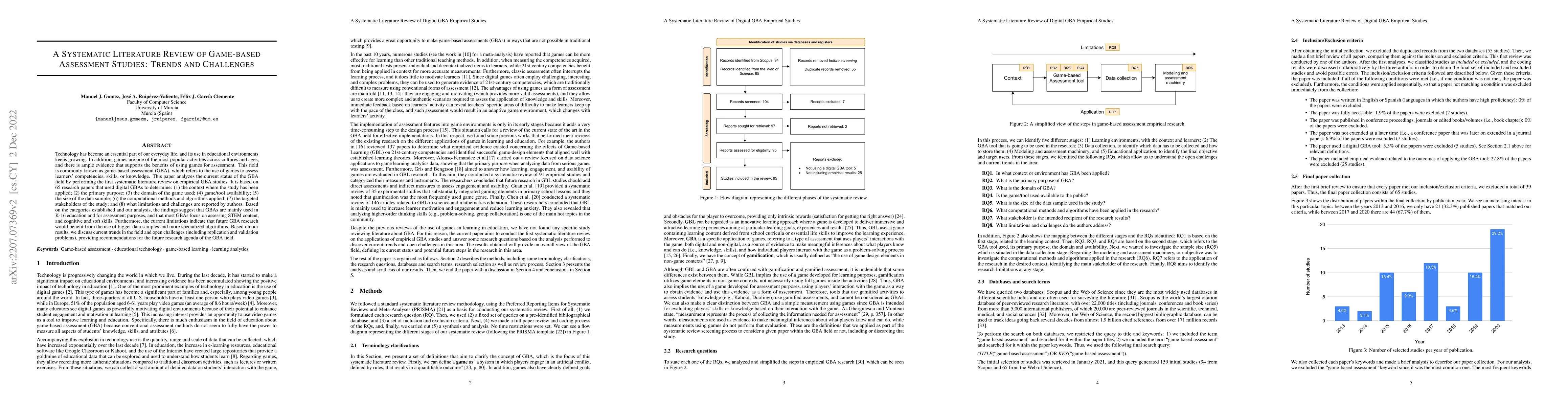 Thumbnail for A Systematic Literature Review of Game-based Assessment Studies: Trends
  and Challenges
