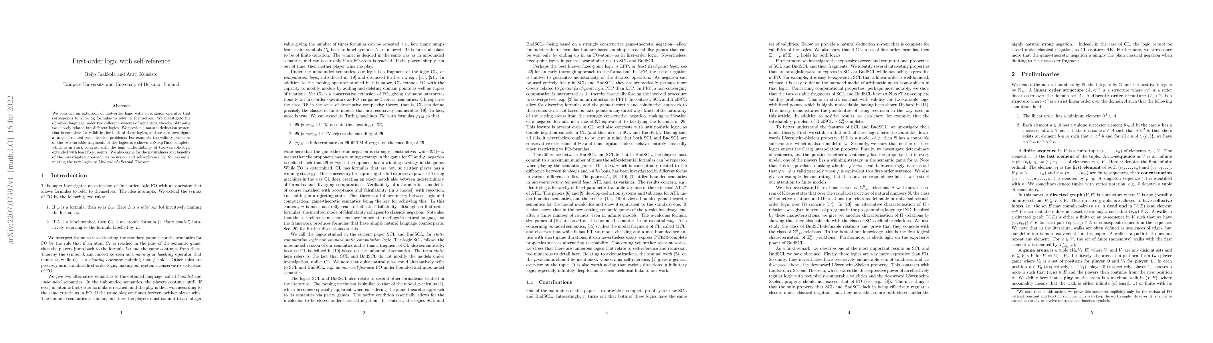 Thumbnail for First-order logic with self-reference
