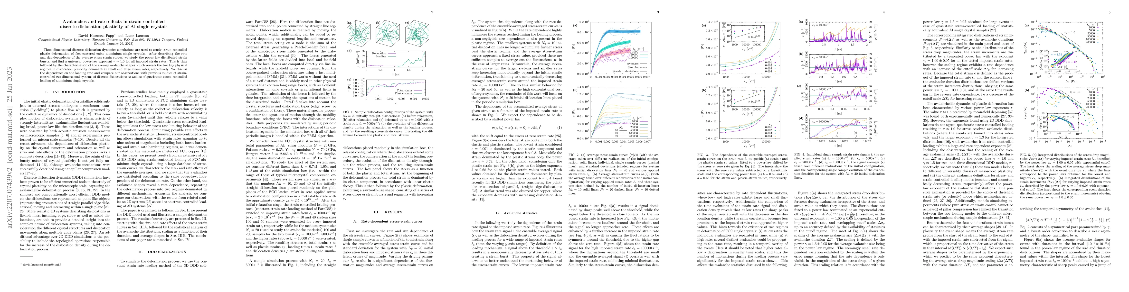 Thumbnail for Avalanches and rate effects in strain-controlled discrete dislocation
  plasticity of Al single crystals
