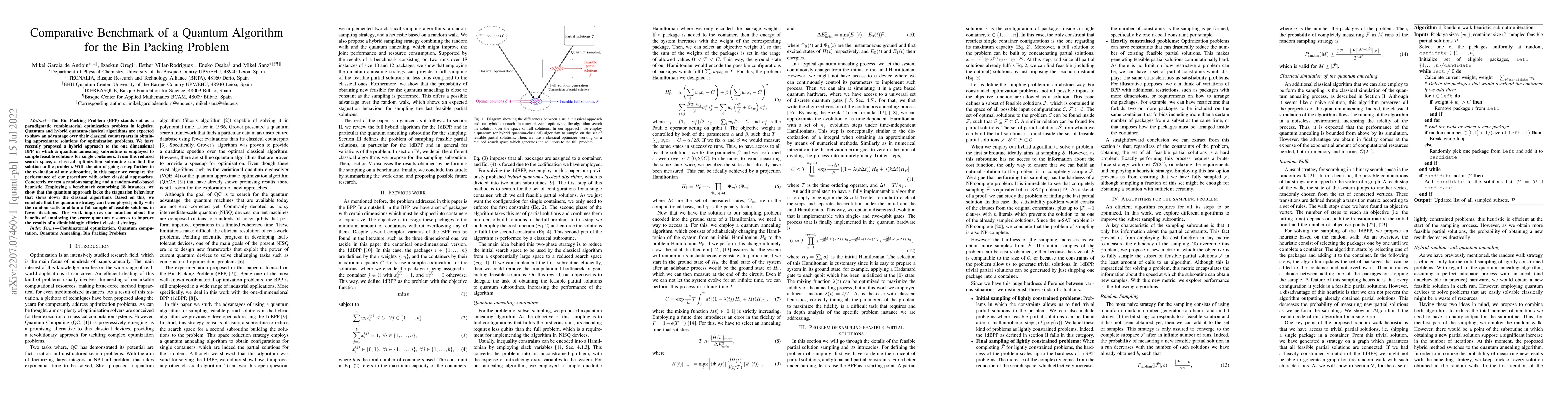 Thumbnail for Comparative Benchmark of a Quantum Algorithm for the Bin Packing Problem