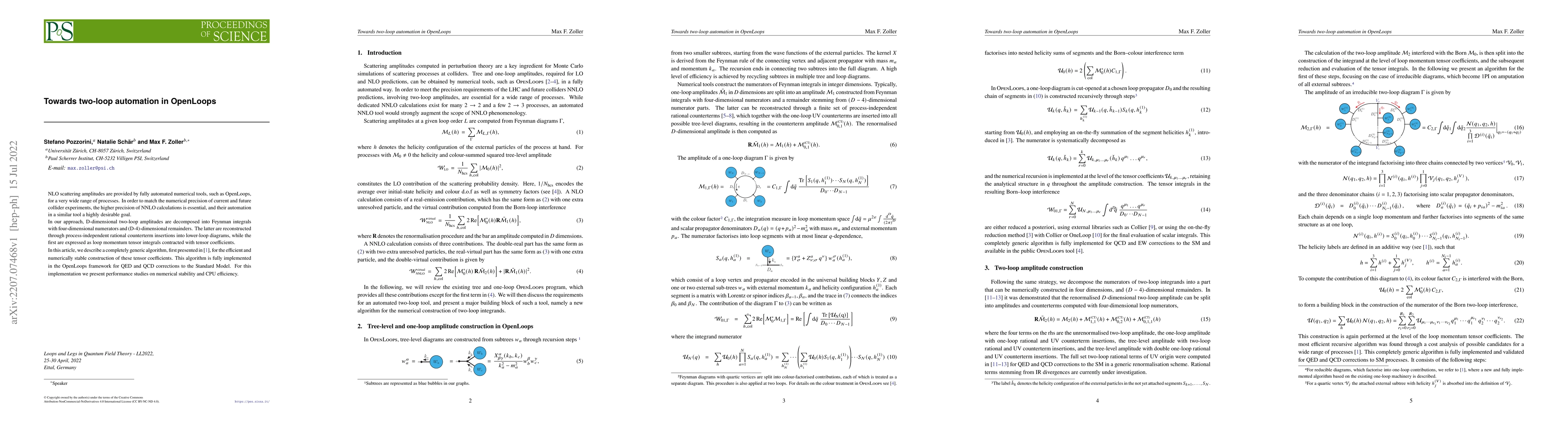 Thumbnail for Towards two-loop automation in OpenLoops