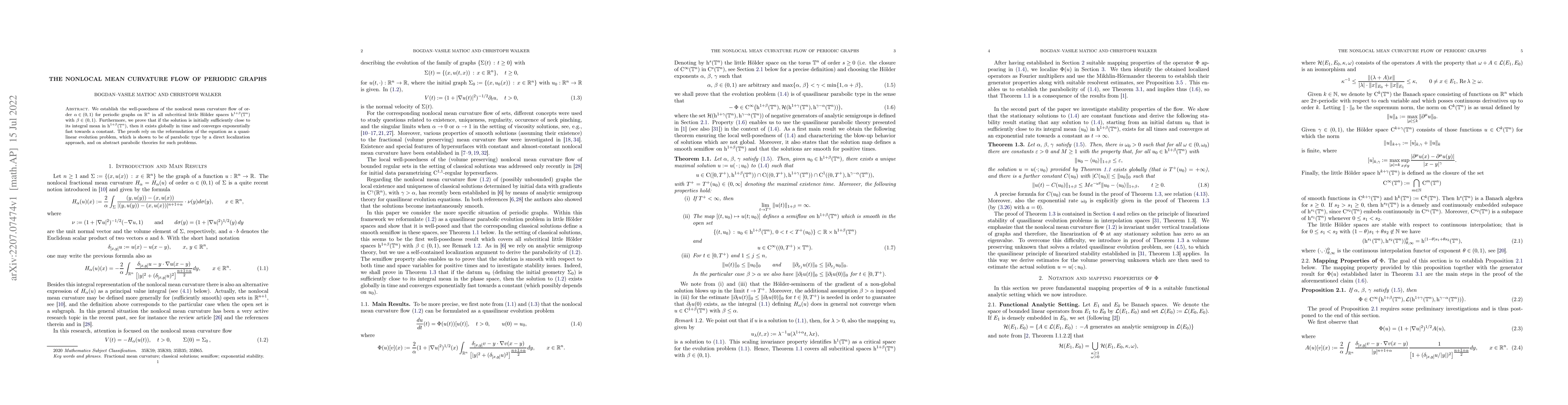 Thumbnail for The nonlocal mean curvature flow of periodic graphs
