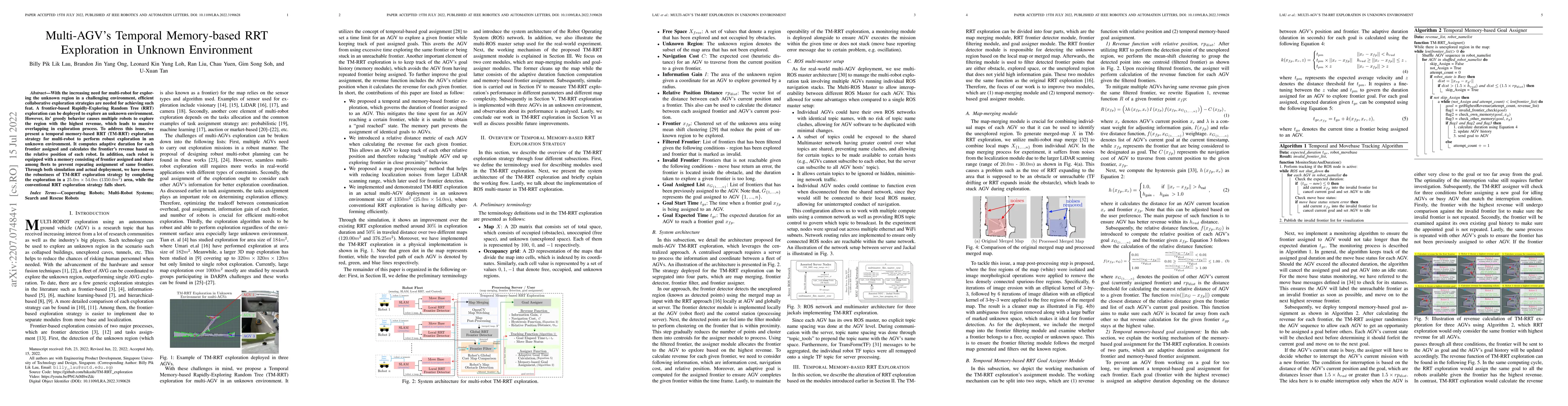 Thumbnail for Multi-AGV's Temporal Memory-based RRT Exploration in Unknown Environment