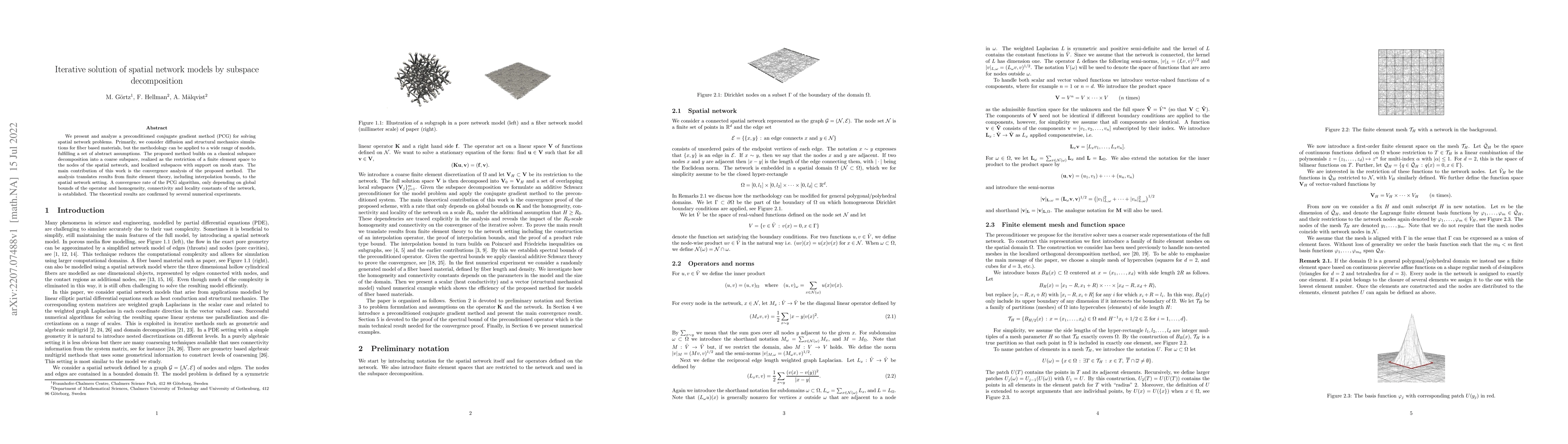 Thumbnail for Iterative solution of spatial network models by subspace decomposition