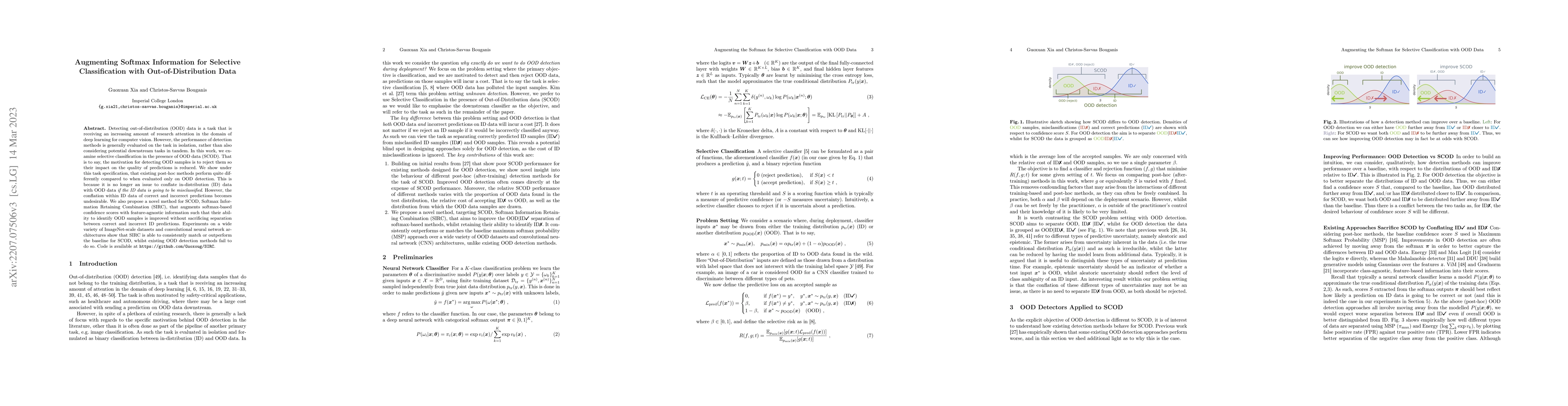 Thumbnail for Augmenting Softmax Information for Selective Classification with
  Out-of-Distribution Data