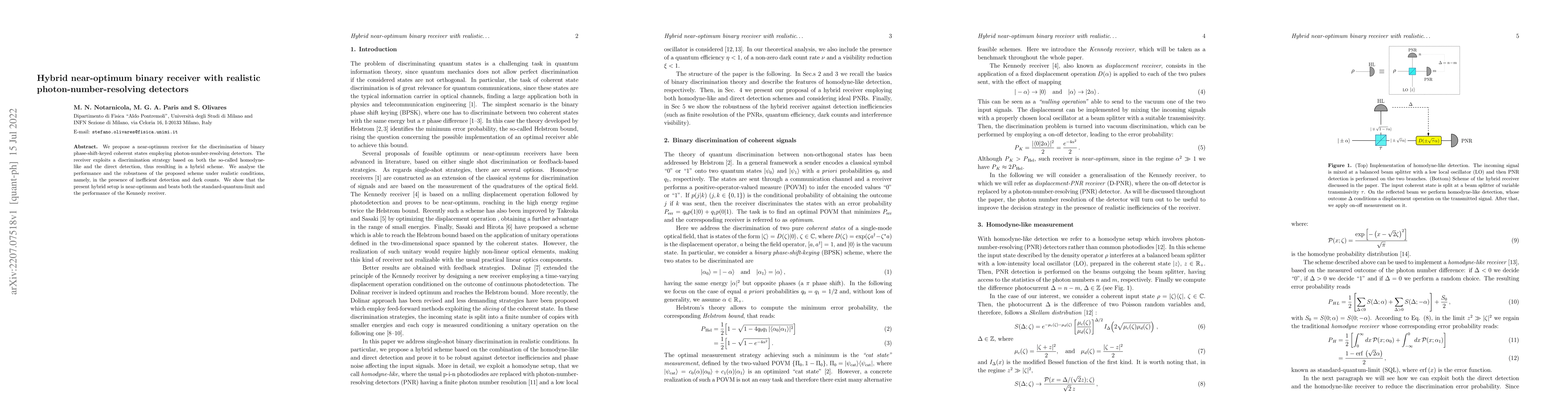 Thumbnail for Hybrid near-optimum binary receiver with realistic
  photon-number-resolving detectors