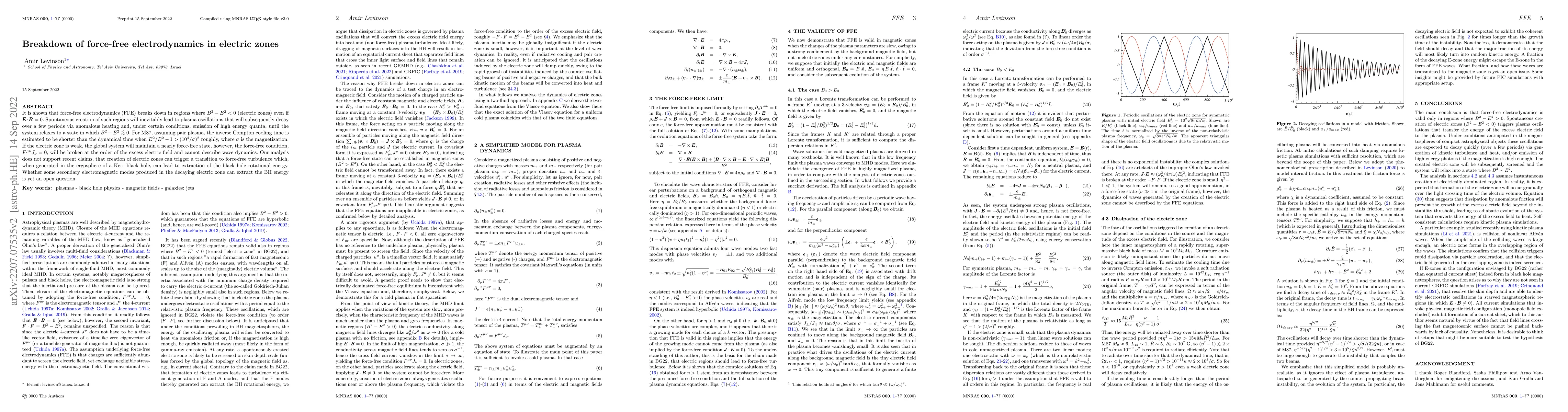 Thumbnail for Breakdown of force-free electrodynamics in electric zones