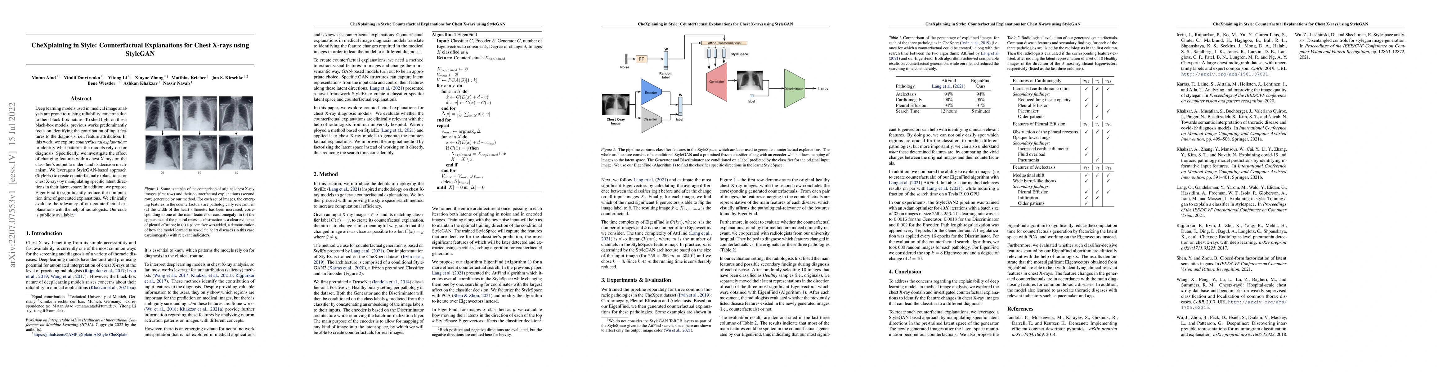 Thumbnail for CheXplaining in Style: Counterfactual Explanations for Chest X-rays
  using StyleGAN