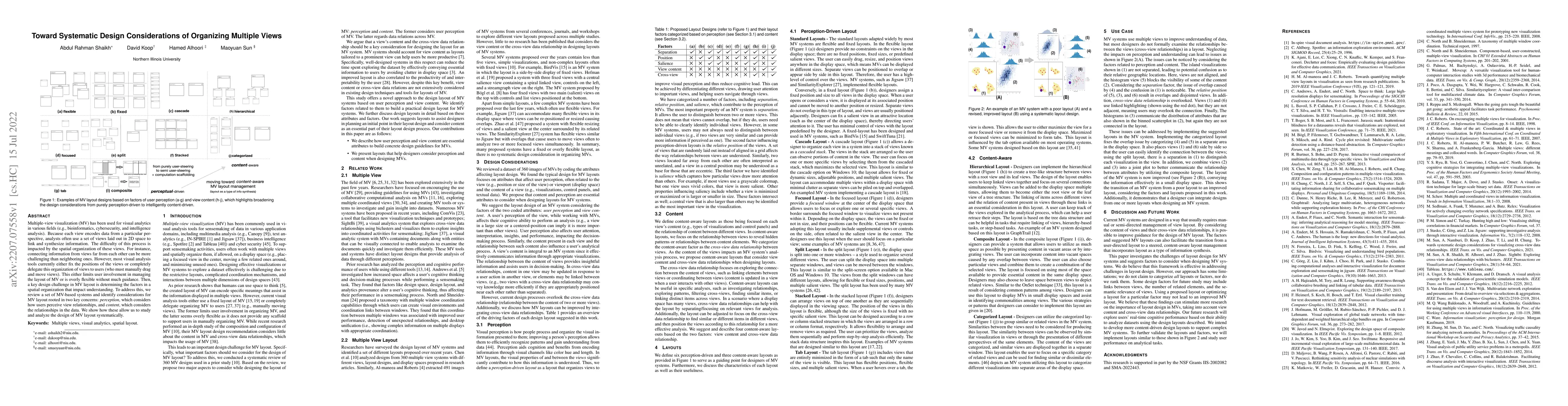 Thumbnail for Toward Systematic Design Considerations of Organizing Multiple Views