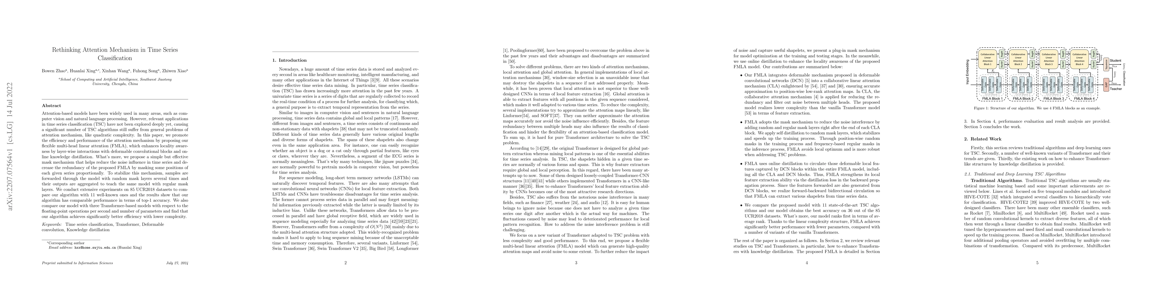 Thumbnail for Rethinking Attention Mechanism in Time Series Classification