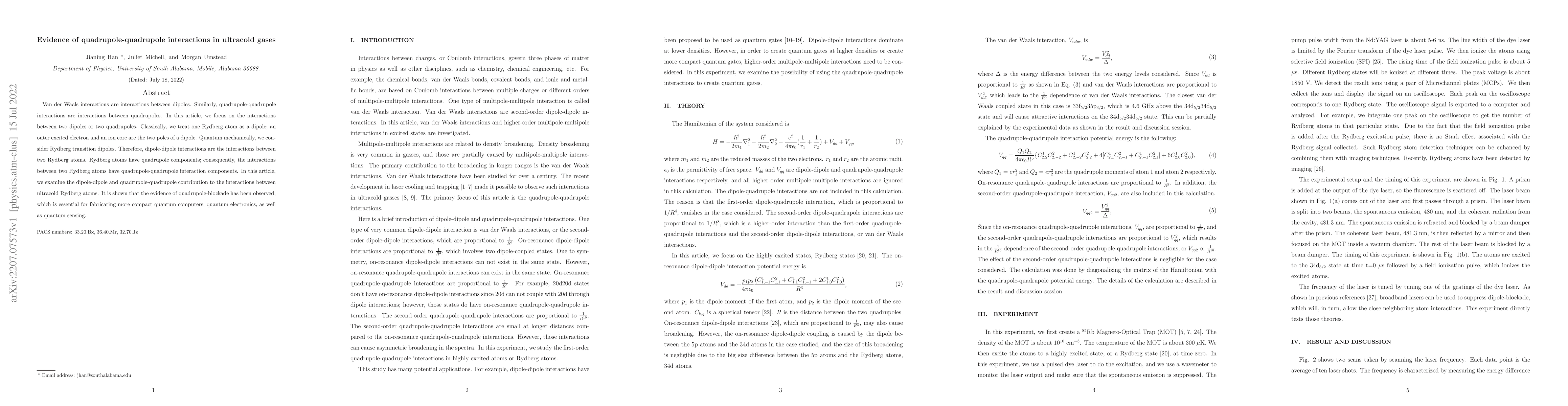 Thumbnail for Evidence of quadrupole-quadrupole interactions in ultracold gases
