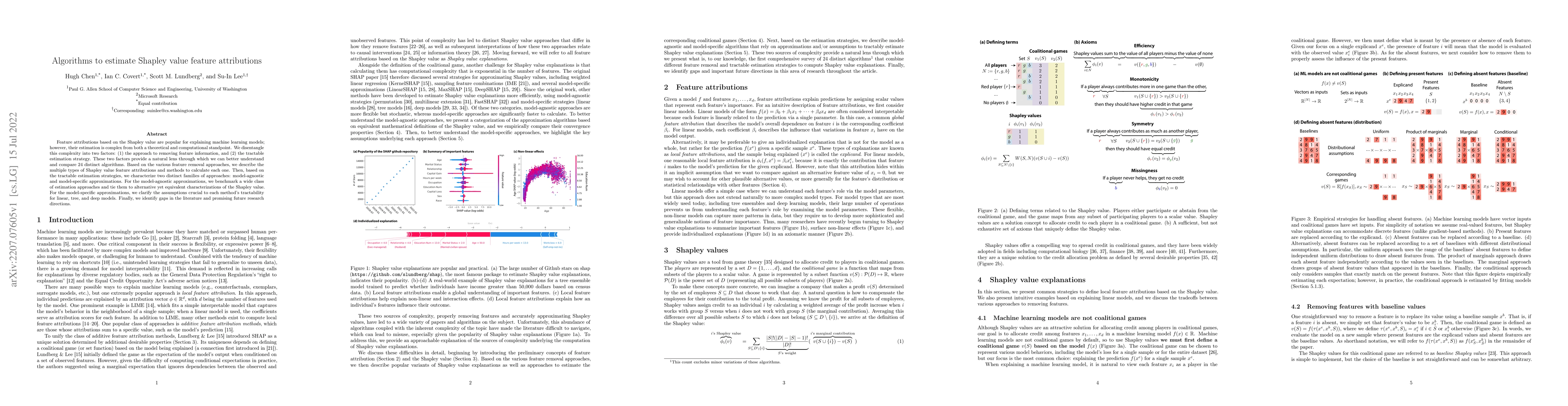Thumbnail for Algorithms to estimate Shapley value feature attributions