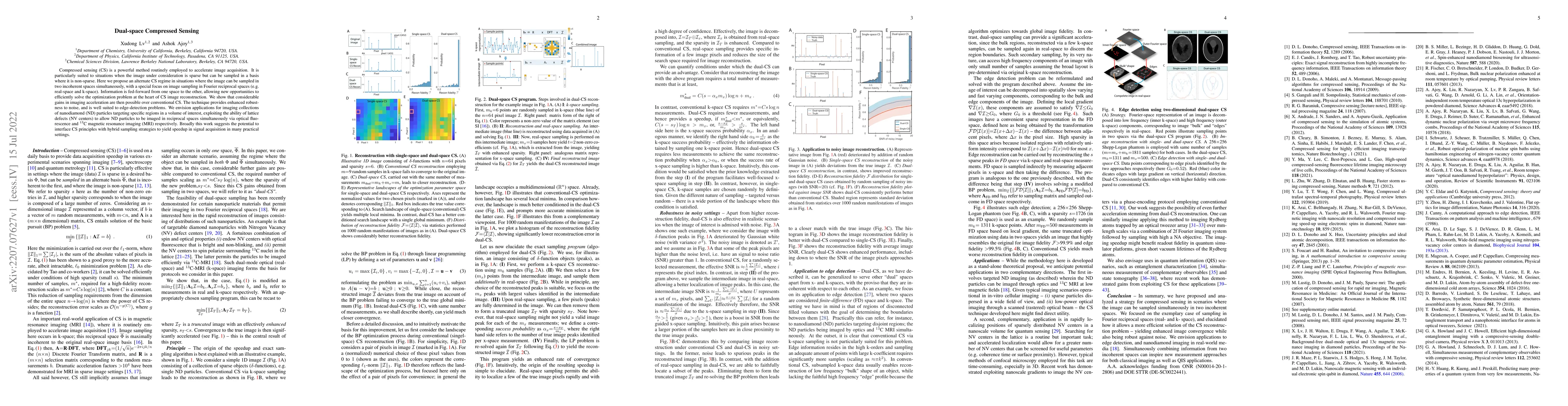 Thumbnail for Dual-space Compressed Sensing
