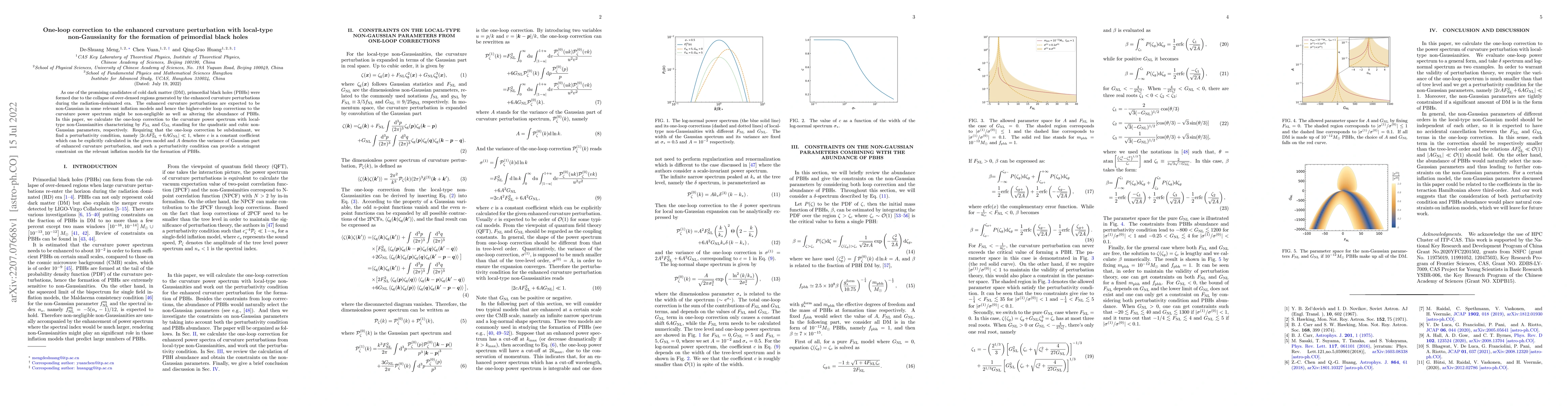 Thumbnail for One-loop correction to the enhanced curvature perturbation with
  local-type non-Gaussianity for the formation of primordial black holes