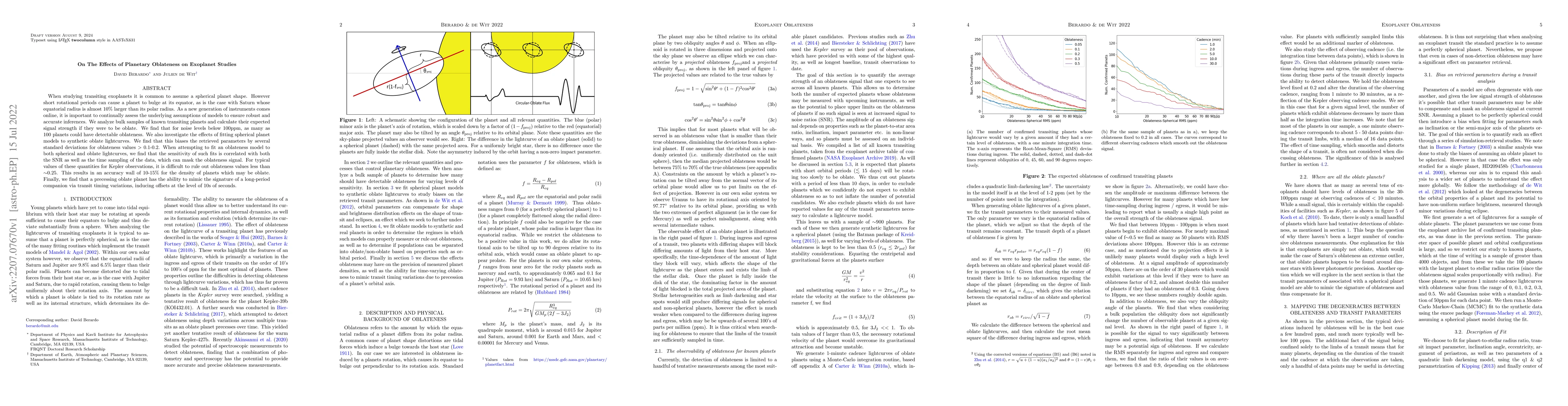 Thumbnail for On the Effects of Planetary Oblateness on Exoplanet Studies