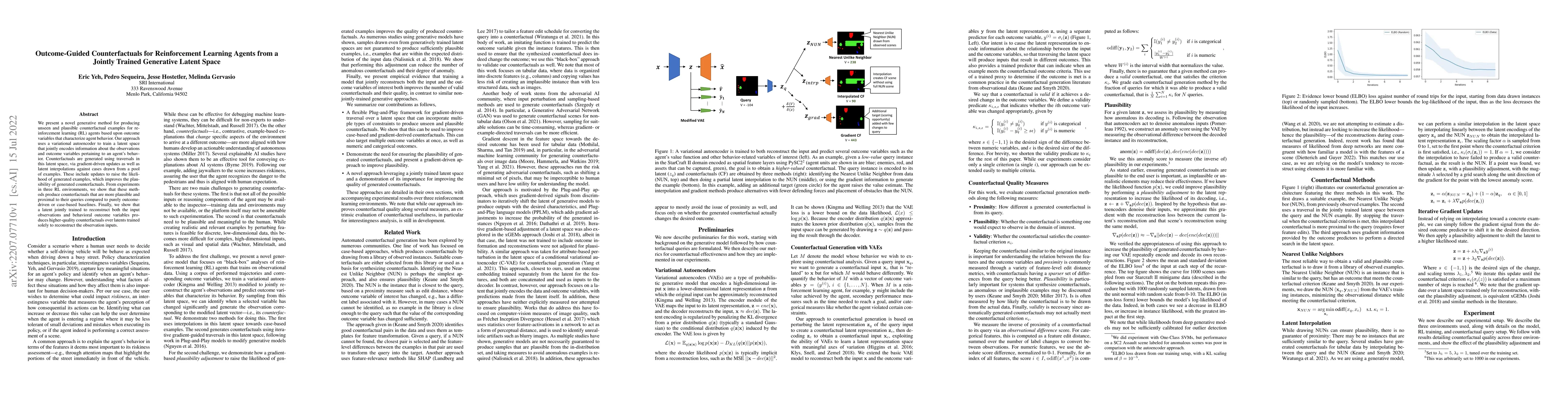Thumbnail for Outcome-Guided Counterfactuals for Reinforcement Learning Agents from a
  Jointly Trained Generative Latent Space