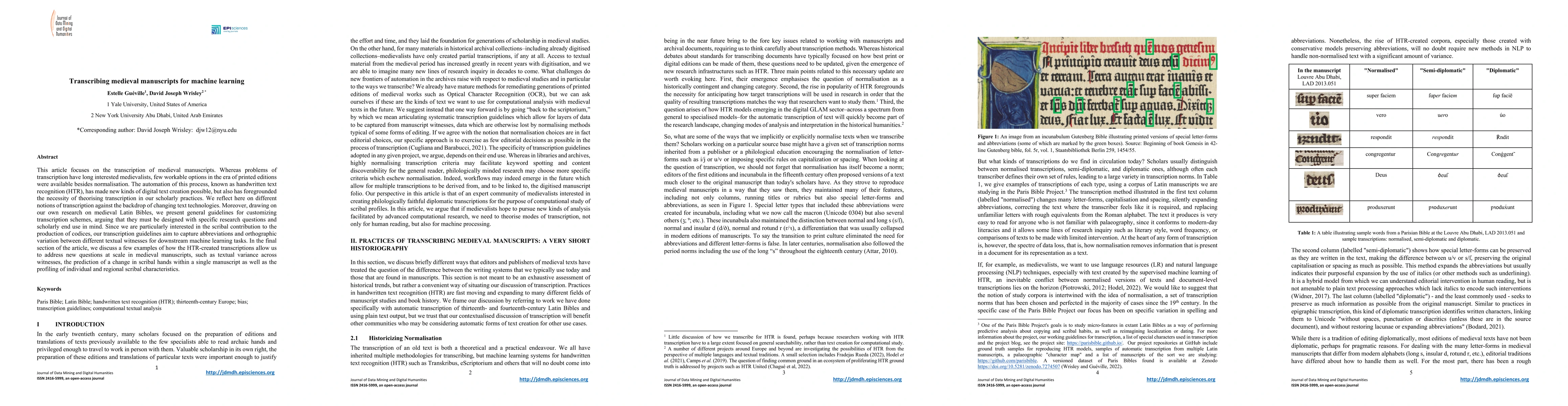 Thumbnail for Transcribing Medieval Manuscripts for Machine Learning