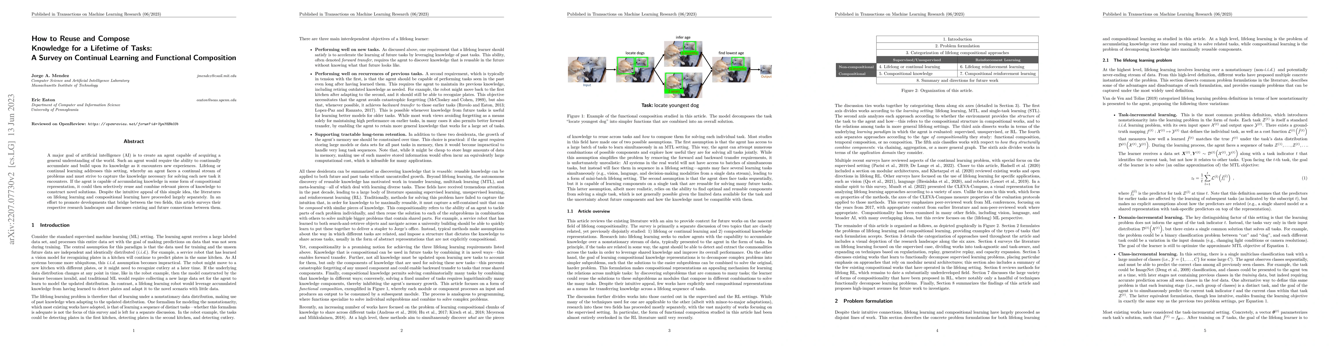 Thumbnail for How to Reuse and Compose Knowledge for a Lifetime of Tasks: A Survey on
  Continual Learning and Functional Composition