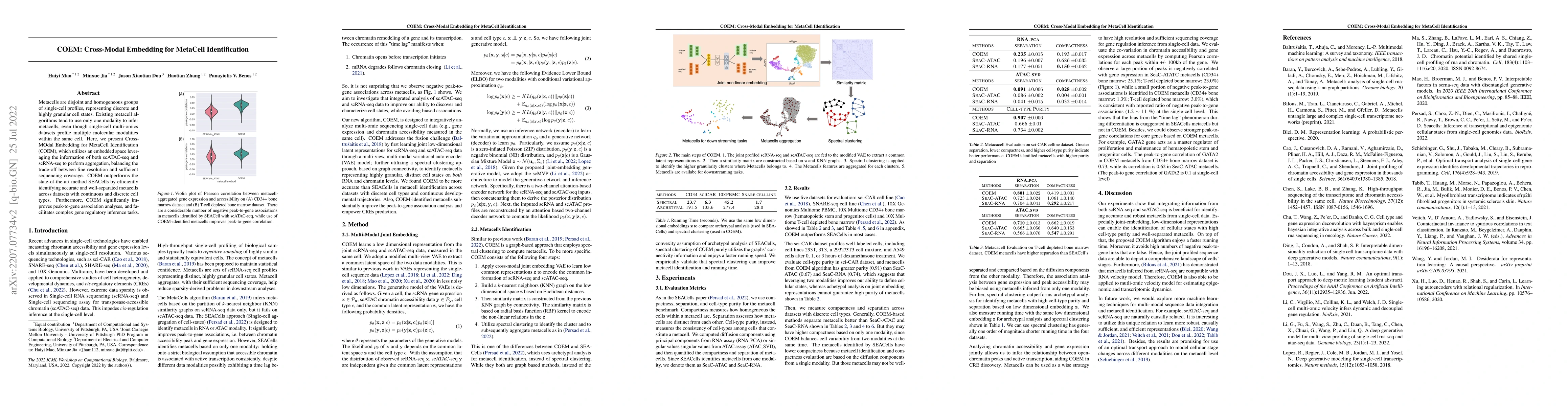 Thumbnail for COEM: Cross-Modal Embedding for MetaCell Identification