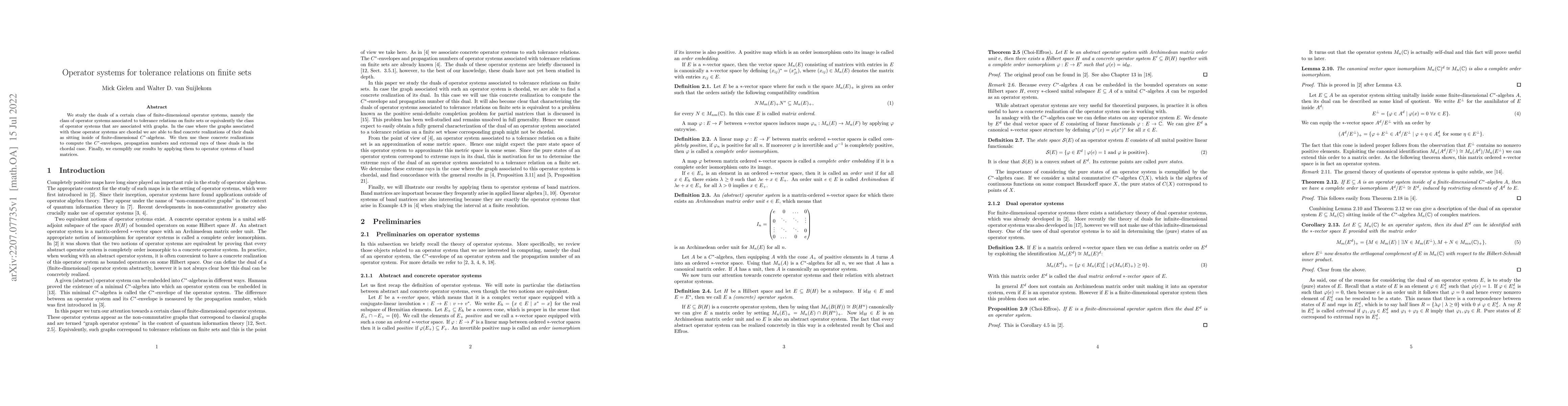 Thumbnail for Operator systems for tolerance relations on finite sets