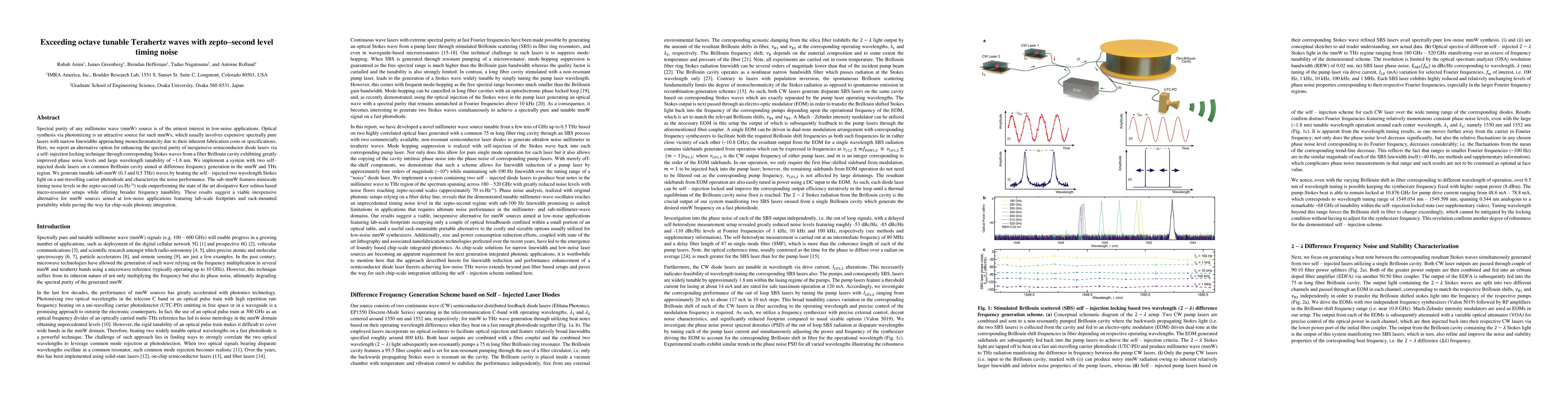 Thumbnail for Exceeding octave tunable Terahertz waves with zepto-second level timing
  noise