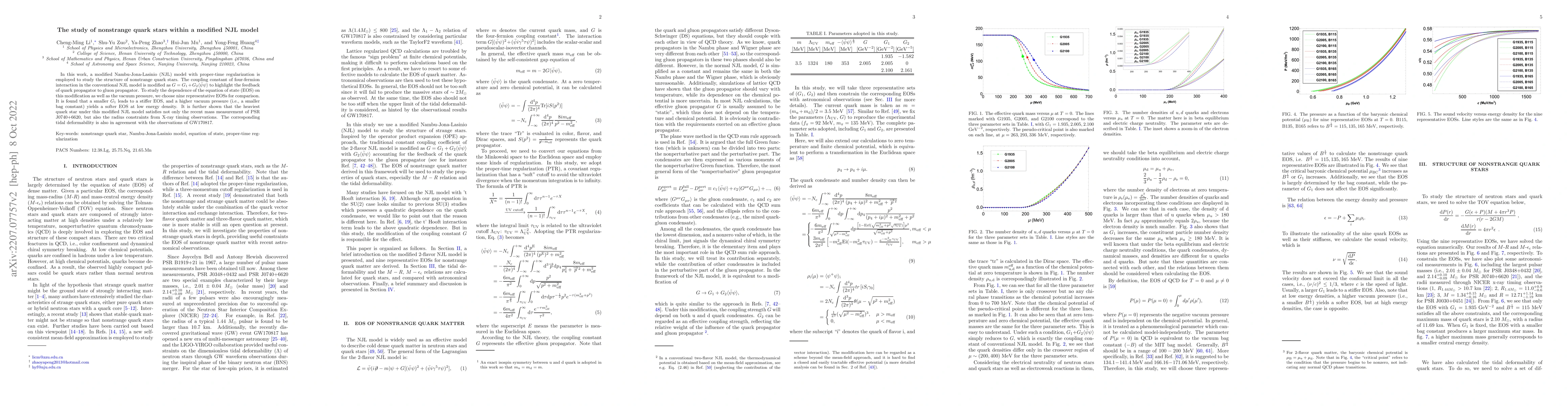 Thumbnail for The study of nonstrange quark stars within a modified NJL model