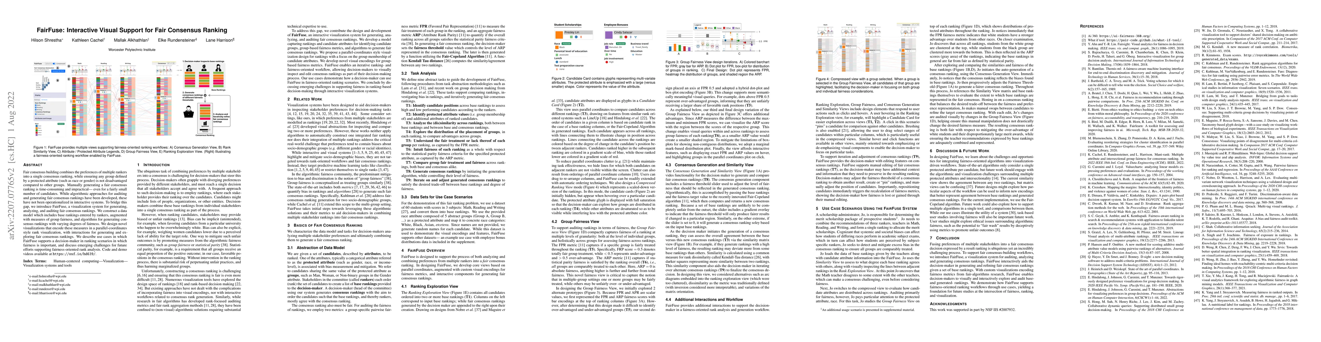 Thumbnail for FairFuse: Interactive Visual Support for Fair Consensus Ranking