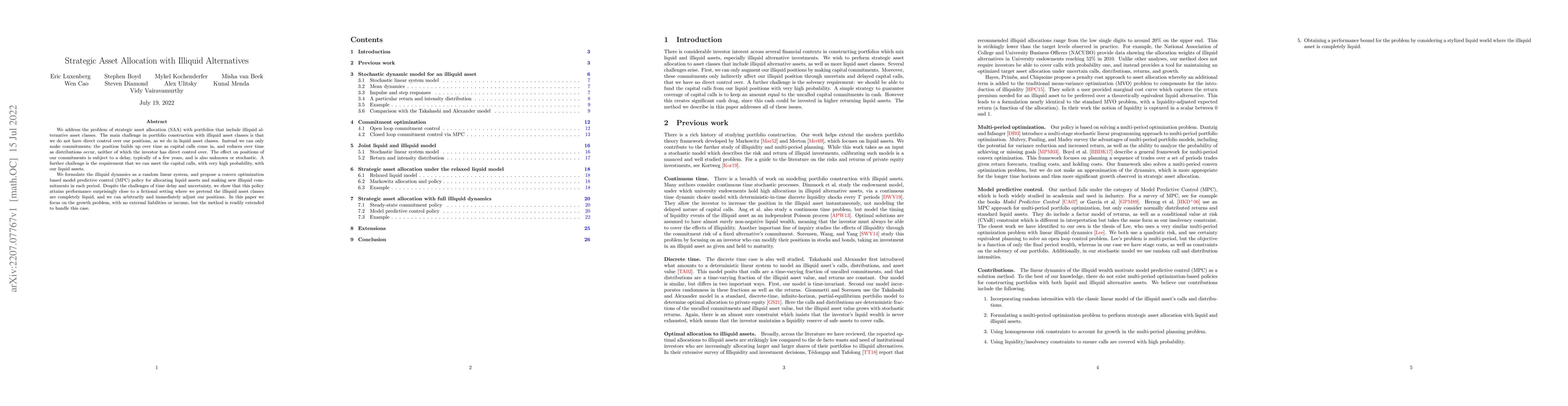 Thumbnail for Strategic Asset Allocation with Illiquid Alternatives