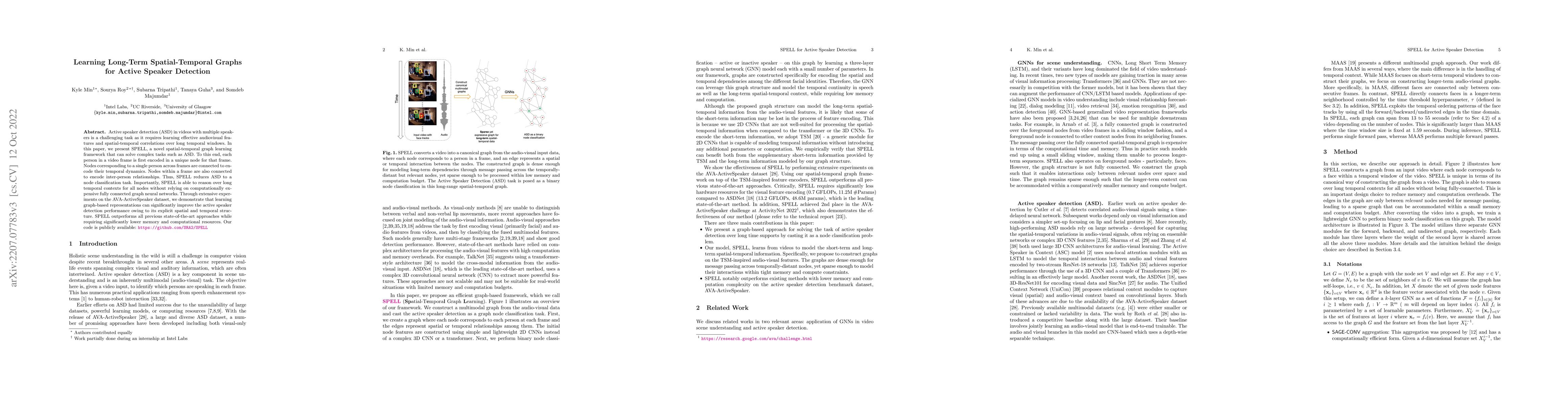 Thumbnail for Learning Long-Term Spatial-Temporal Graphs for Active Speaker Detection