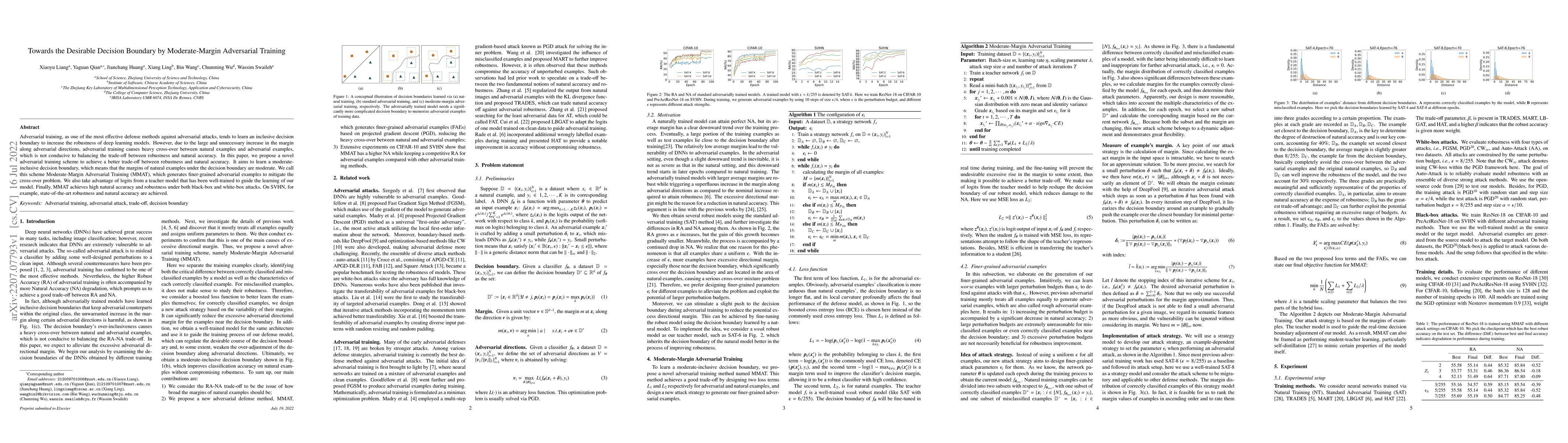 Thumbnail for Towards the Desirable Decision Boundary by Moderate-Margin Adversarial
  Training