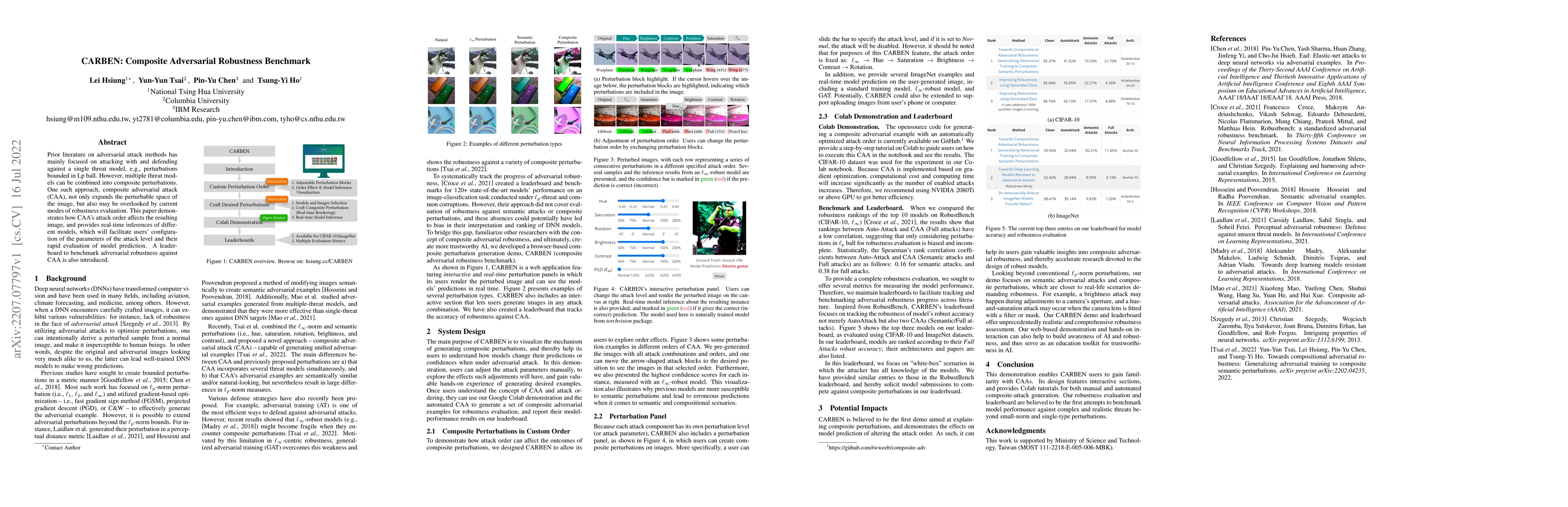 Thumbnail for CARBEN: Composite Adversarial Robustness Benchmark