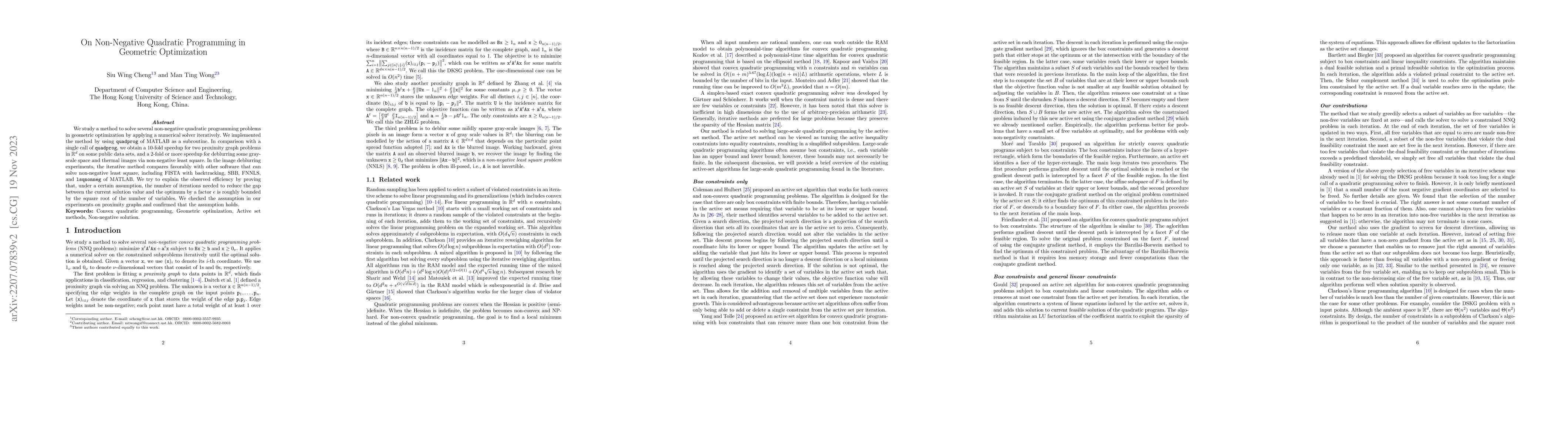Thumbnail for On Non-Negative Quadratic Programming in Geometric Optimization