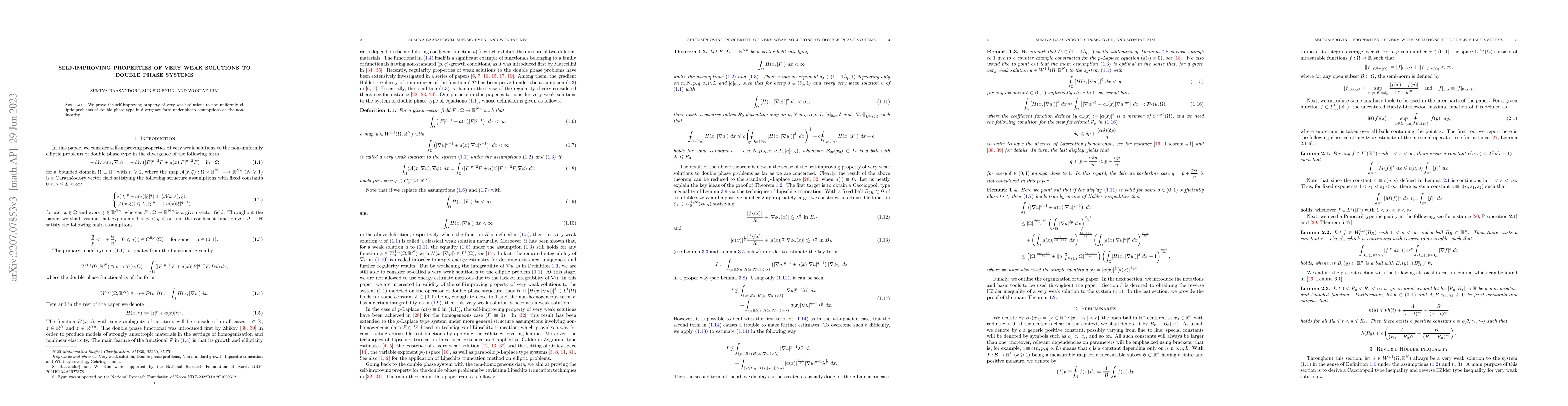 Thumbnail for Self-improving properties of very weak solutions to double phase systems