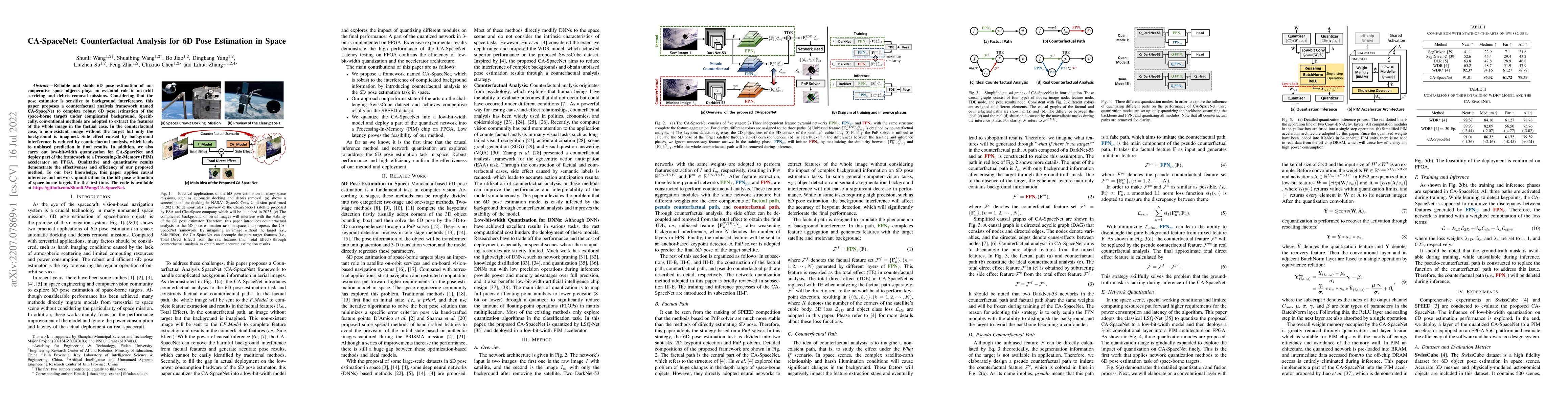 Thumbnail for CA-SpaceNet: Counterfactual Analysis for 6D Pose Estimation in Space