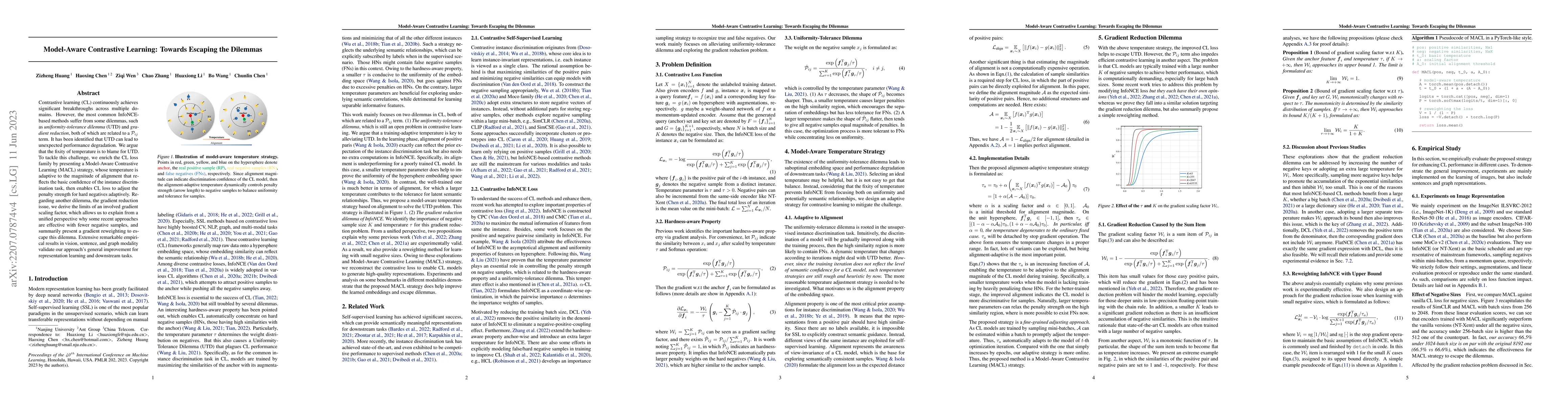 Thumbnail for Model-Aware Contrastive Learning: Towards Escaping the Dilemmas