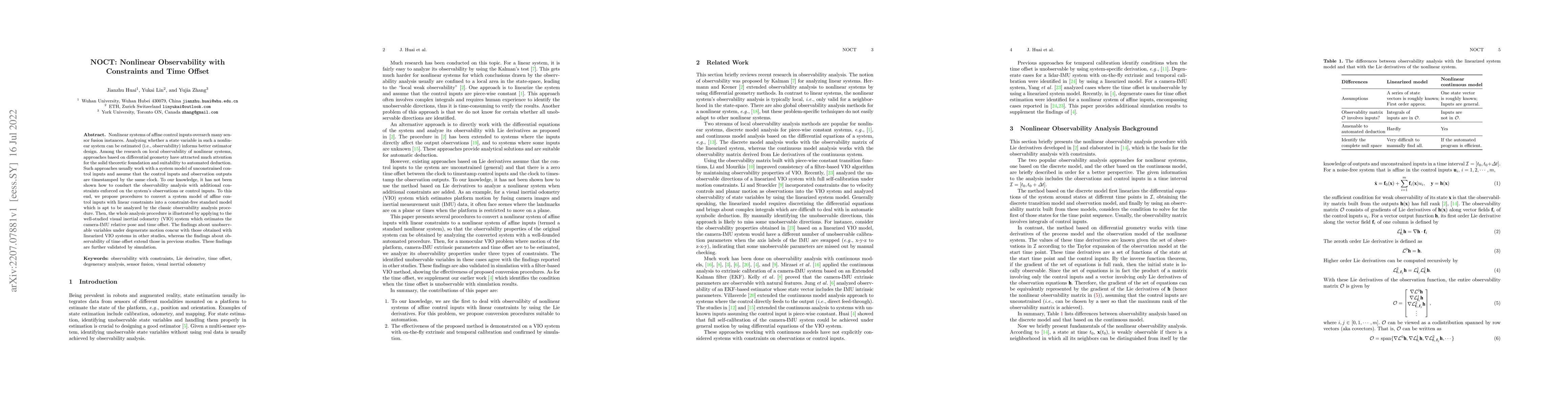 Thumbnail for NOCT: Nonlinear Observability with Constraints and Time Offset