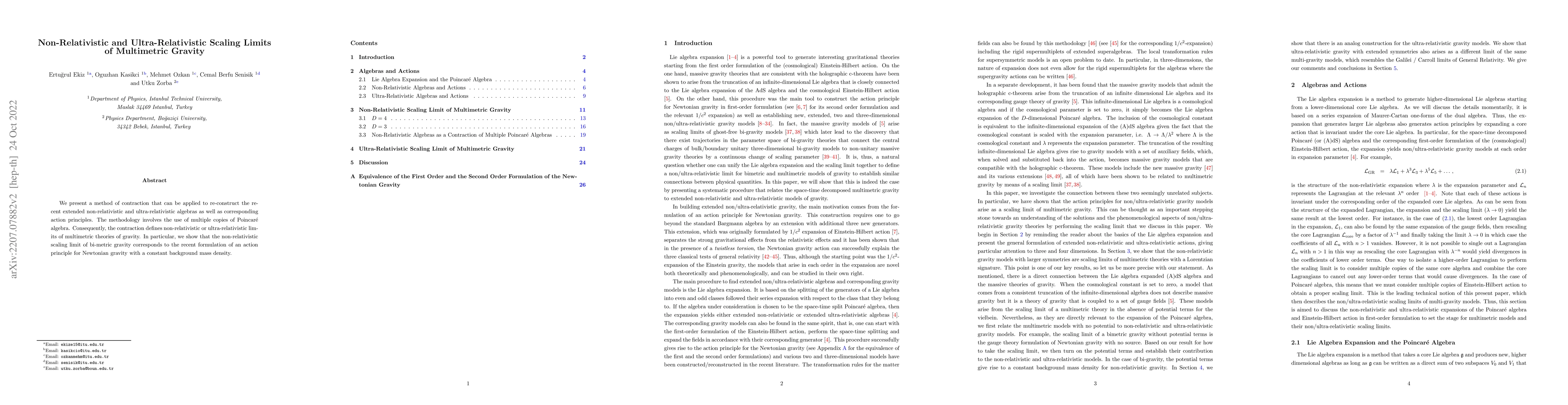 Thumbnail for Non-Relativistic and Ultra-Relativistic Scaling Limits of Multimetric
  Gravity