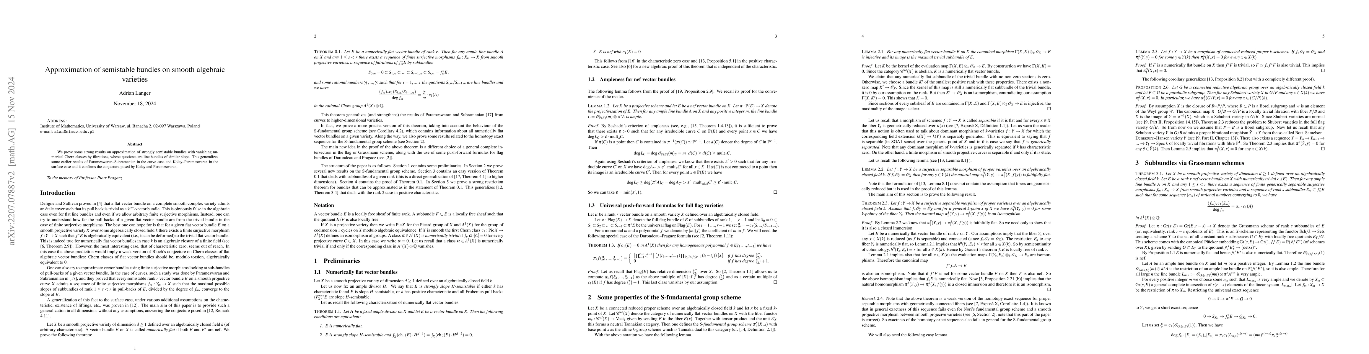 Thumbnail for Approximation of semistable bundles on smooth algebraic varieties