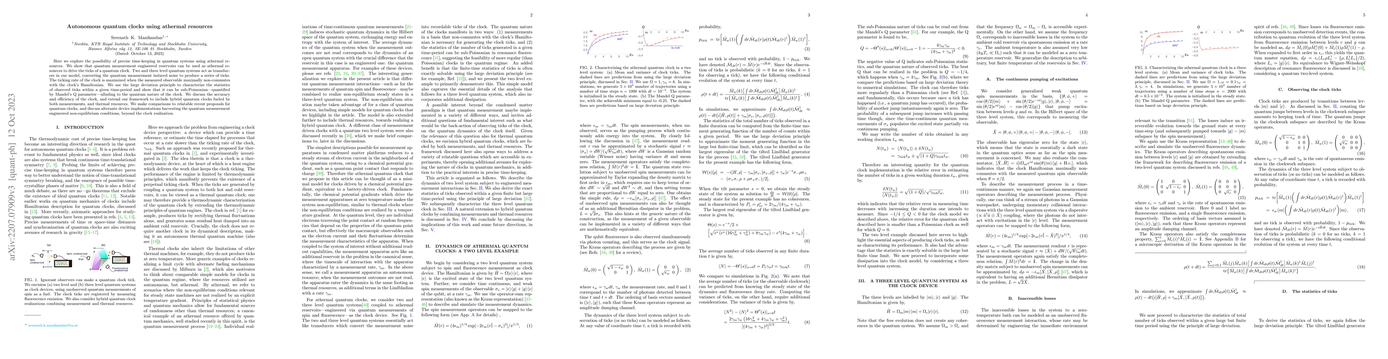 Thumbnail for Autonomous quantum clocks using athermal resources